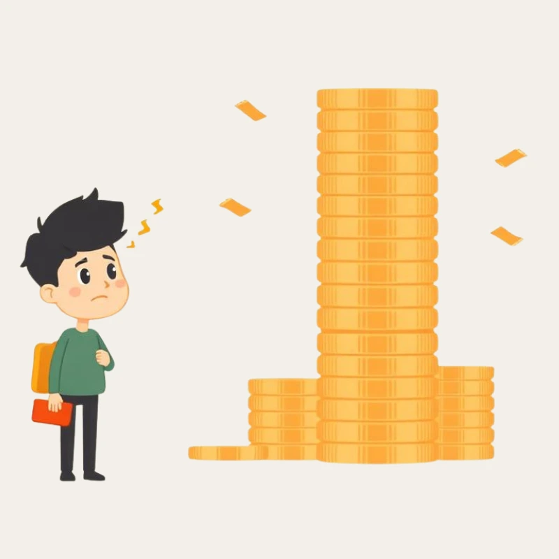 Ilustración de billetes representando el alto costo de contratar una agencia web tradicional